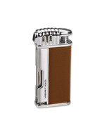 Vertigo Puffer Pipe Soft Flame Lighter BROWN/BRUSHED CHROME - VERT PUFFE... - $40.87 CAD
