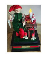 Vintage 1990 Christmas Songs Musical Workshop Elf With Lighted Candle Se... - $13.47