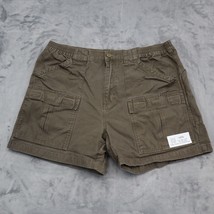 Cabelas Shorts Womens 38 Brown High Rise Elastic Waist Casual Cargo Bottoms - £17.89 GBP