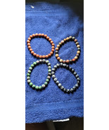 New Set of 4 Stretchy Bracelet Brown Blue &quot; Outer Banks &quot; Nice Fashion B... - £11.72 GBP