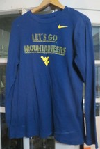 Nike West Virginia Cotton blend long sleeve Sweater size XL Let&#39;s Go Mountaineer - £11.17 GBP