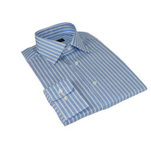 Men Reddington 100% Cotton Dress Sports shirt Regular Modern fit 175 Blue Stripe image 4