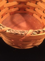 Eli Hershberger Amish woven basket with leather handles image 4