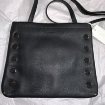 Hammitt Duke Triple Compartment Crossbody Bag Black Leather Gunmetal NWT - $173.24
