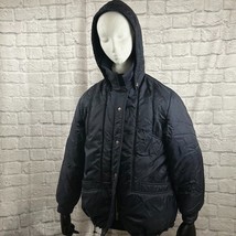 Vtg White Stag Damen Größe 12 Puffer Mantel Winterjacke Zipper Button-Do... - $24.93