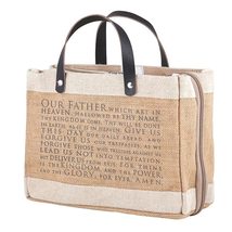 Creative Brands Faithworks-Jute Tote Bible Cover with Leather Handles and Side C - £30.97 GBP