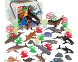 Terra by Battat - 60 Pcs Ocean Animal Figurines - Plastic Mini Sea Anima... - £15.96 GBP