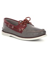 Men's Sperry Top-Sider GOLD CUP A/O 2-Eye Boat Shoe, STS11544 Size 8 Grey/Bu - $139.95