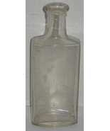 Vintage Rectangular Clear Glass Bottle Apothecary Prop Vase Barn Dig Dum... - $15.02 CAD