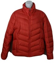 Eddie Bauer Goose Down Quilted Puffer Jacket Womens Size M EB550 Red - £51.63 GBP