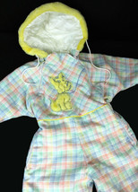 Adorable Vintage 1960s Plaid Scottie Dog Baby Snowsuit About 3-6m Size - £31.74 GBP