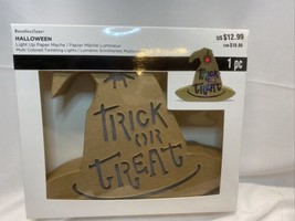 Halloween Light Up Paper Mache Witch Hat Kit Recollections New Multi Twinkling - £7.06 GBP