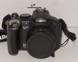 Canon PowerShot S5 8.0 MP Digital Camera - Black 12x Zoom Tested Works - $97.52