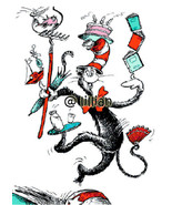 DR SEUSS Cat In The Hat Juggling Plain Cross Stitch PATTERN - £3.15 GBP