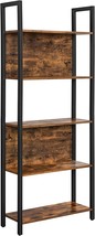 Vasagle Alinru Storage Shelf, Bookshelf With 5 Shelves, Steel Frame, For Living - £67.60 GBP