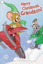 Greeting Card Christmas Tom and Jerry &quot;Merry Christmas Grandson!&quot; - £2.35 GBP