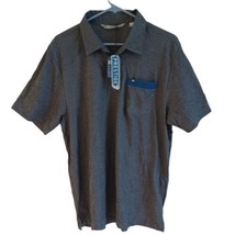 NWT Travis Mathew 77 Prestige Pima Cotton blend Golf Gray Polo Shirt L Mens  - $69.29