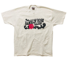 Ramblin&#39; Rose Saloon PubT-shirt Single Stitch XL Tavern Bar Puffy Paint ... - $14.45