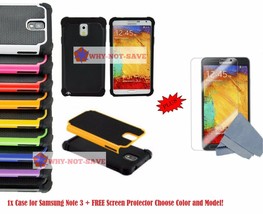 Double Layer Premium Hybrid Deluxe Hard Case Cover for Samsung Galaxy Note 3 III - £28.02 GBP