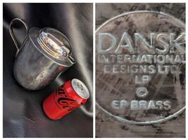 Dansk Lorenzo Porcelli Silver Plate Coffee Tea Pot Mid Century Modern 7 ... - $71.72