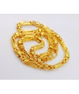 22K GENUINE YELLOW GOLD FLEXIBLE LINK CHAIN FOXTAIL CHAIN HANDMADE JEWEL... - $120,944.67 MXN