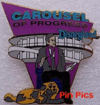 Disney Attractions Carousel of Progress Father and Dog DL 1998 Attraction Pin - £44.55 GBP