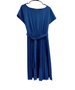 Women&#39;s Blue Teal Fit &amp;Flare Pleated Dress, Large - $336.68 MXN