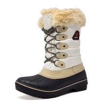 DREAM PAIRS Women&#39;s Warm Faux Fur Lined Mid Calf Winter Snow Boots Size 6 - £38.01 GBP
