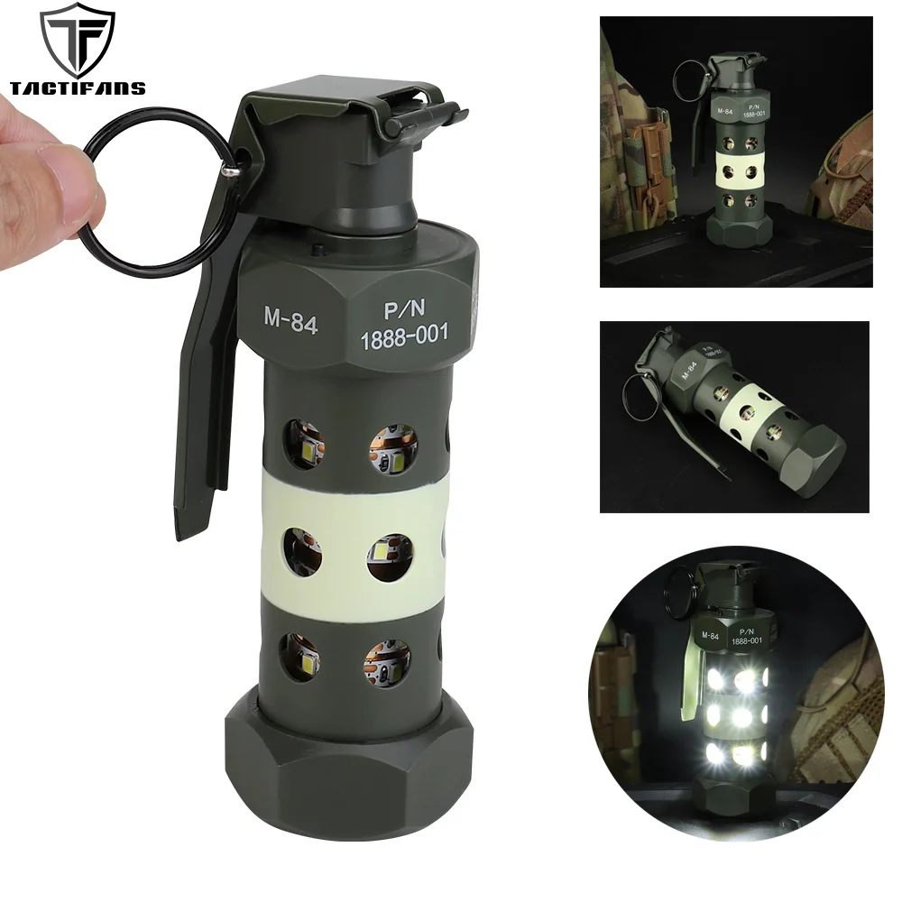 Camping Light Tactical M84 Grenade Dummy Flash Bang Outdoor LED Lamp Imitation - £35.50 GBP