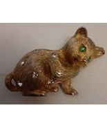 Kitty Cleaning Paw Brooch Vintage - $18.00