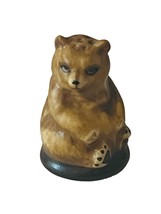 Franklin Mint Friends of Forest Animal Thimble 1982 Vtg Figurine Bear Cub Brown - £19.35 GBP