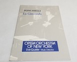 La Gioconda Ponchielli Opera Orchestra of New York Eve Queler Music Dire... - $11.98