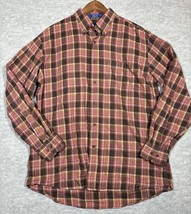 Pendleton Mens Shirt L Plaid Long Sleeve Button-Up Pima Cotton Wool Casu... - $329.92 MXN