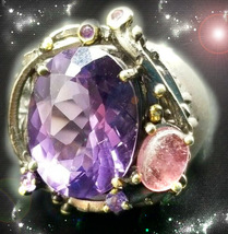 Haunted Ornate Ring Violet Star Divine Connections Secret Ooak Extreme Magick - £7,288.34 GBP