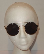 Carolina Lemke Round Gold Frame Sunglasses Black Lenses Retro Steampunk ... - $24.70
