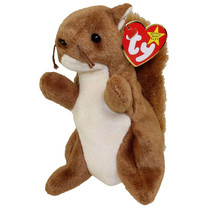 Nuts The Squirrel Beanie Baby Errors 9+ Very Rare Retired 4114 Ty 1996 Pvc - $143.55