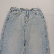 & Denim RN#101255 Women's Blue Front Button & Slit Denim Skirt Size Medium image 15