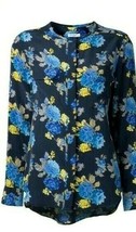 Equipment Femme 100% Silk Lynn Floral Blue Peacoat Button Down Shirt Sz Lnwt - $123.49