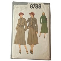 1978 Simplicity 8788 Misses Jacket Dress 10 Cotton Linen Wool Silk - $9.87