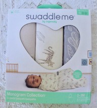 SwaddleMe by Ingenuity Monogram Collection Swaddle, 3-Pack, for Ages 0-3 Months - £20.09 GBP