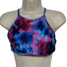 Bobbie Brooks Womens Bikini Swimsuit Top Size Large Blue Pink Ombre Padded - $15.25