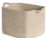Woven Basket For Blankets, Shelf Basket For Towels, Books, Toy Basket Fo... - £25.53 GBP