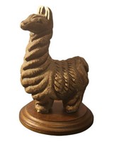 Vintage Clay Art Pottery Figurine Llama Artesania Rinconada Uruguay 4 1/2&quot; Tall - £15.77 GBP