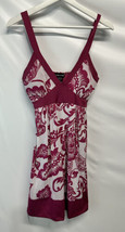 Wet Seal Vtg 80&#39;s Pink Floral Fit &amp; Flare A Line Spring Summer Dress Lined S - £17.38 GBP