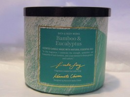 Bamboo &amp; Eucalyptus Bath &amp; Body Works 3 Wick Candle 14.5OZ New - £20.14 GBP