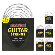 5 Core 6 Set Guitar strings Steel Acoustic 6 Pieces Guitar Strings guitar - £11.01 GBP