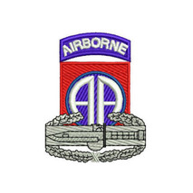 US Army 82nd Airborne CAB Combat Action Badge Embroidered Polo Shirt - $34.95