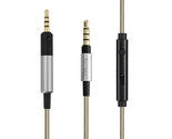 Silver Audio Cable with Mic For Sennheiser HD598 Cs SR SE HD599 HD 569 H... - £12.62 GBP