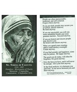 St. Teresa of Calcutta Prayer Card, 10-pack, with Two Free Bonus cards - $12.95