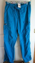 Koi Classics Lindsey Women&#39;s XS True Ceil Blue Cotton Blend Scrub Pants ... - $19.35